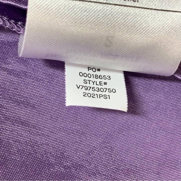 VINCE Satin-Effect Draped MIDI Skirt in Lavender - Picture 12 of 12